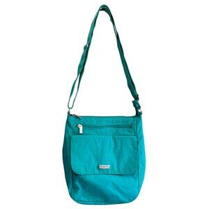 Baggallini Bright Fold Over Flap Interior Zip Crossbody Bag Women's Teal Blue